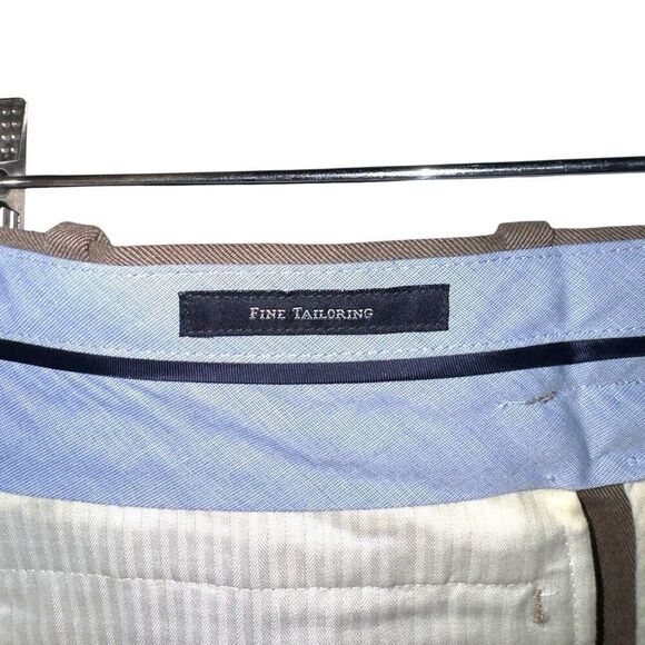 Polo Ralph Lauren Fine Tailoring Tobacco Brown Twill Trousers 36/30 - Picture 10 of 13